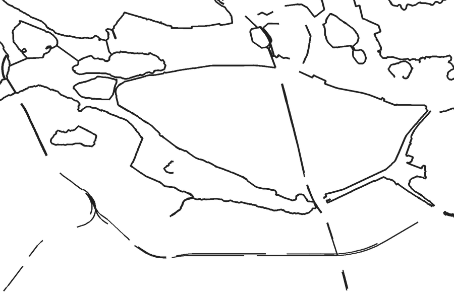 Illustrated line map of Stockholm showing Södermalm, the surrounding water, Liljeholmen and Gullmarsplan